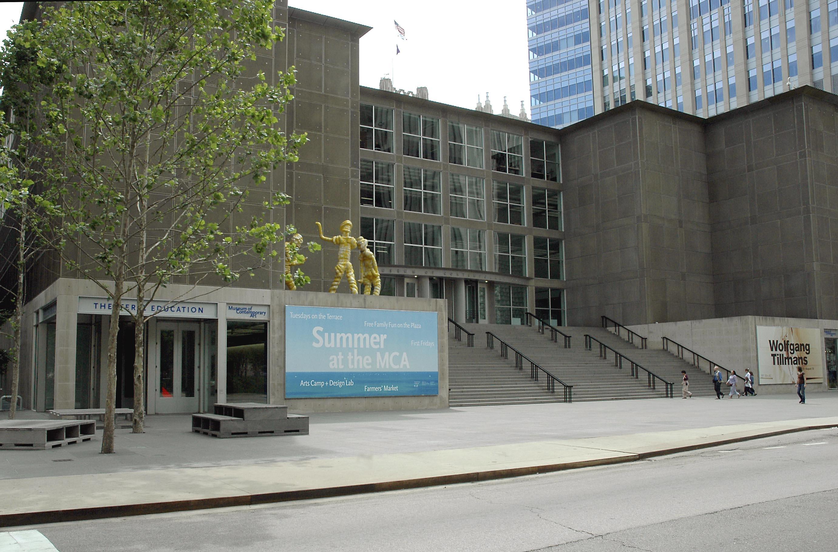 looking towards the entrance of the MCA on a spring day