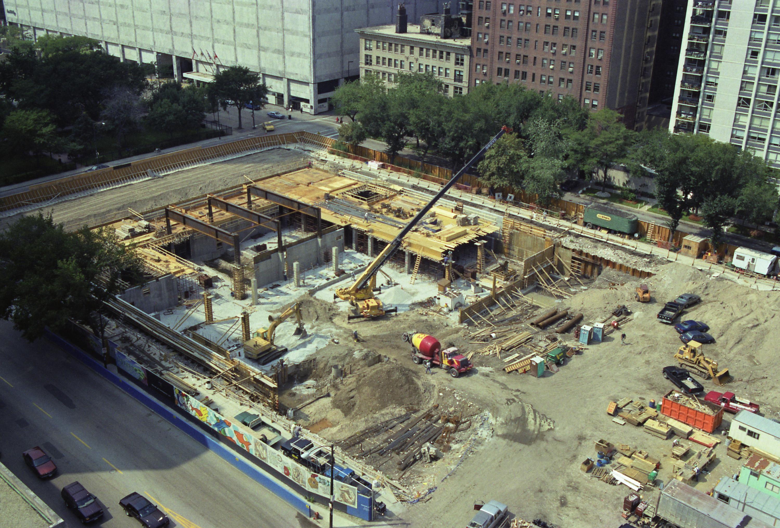 aerial photograph of construction site