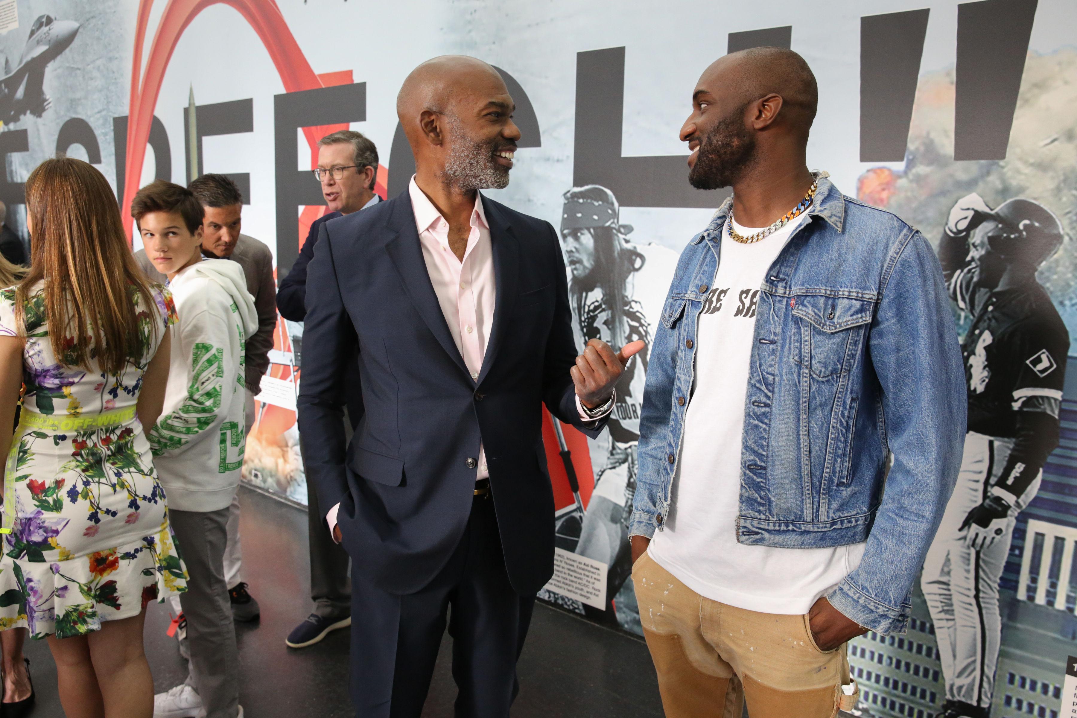 Virgil Abloh in conversation during an MCA event