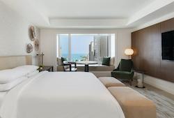Hotel room with minimalist decor